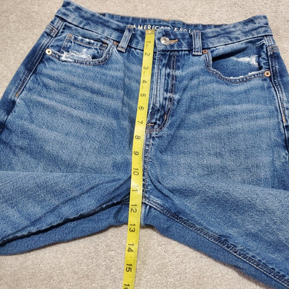 AMERICAN EAGLE Curvy Mom Jeans Real Good Hi-Rise Stretch Women's 8P Short x 26" - Picture 13 of 15